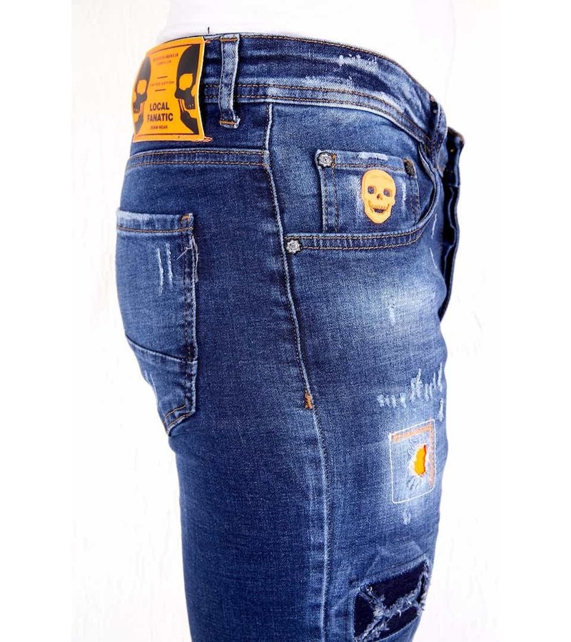 Local Fanatic Pantalones Vaqueros Cortos Hombre - 1016 - Azul