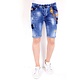 Bermudas vaqueras rotas hombre - 1014 - Azul