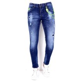 Local Fanatic Jeans Slim Salpicaduras Pintura  - 1005 - Azul