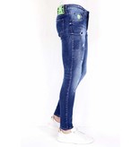 Local Fanatic Jeans Slim Salpicaduras Pintura  - 1005 - Azul