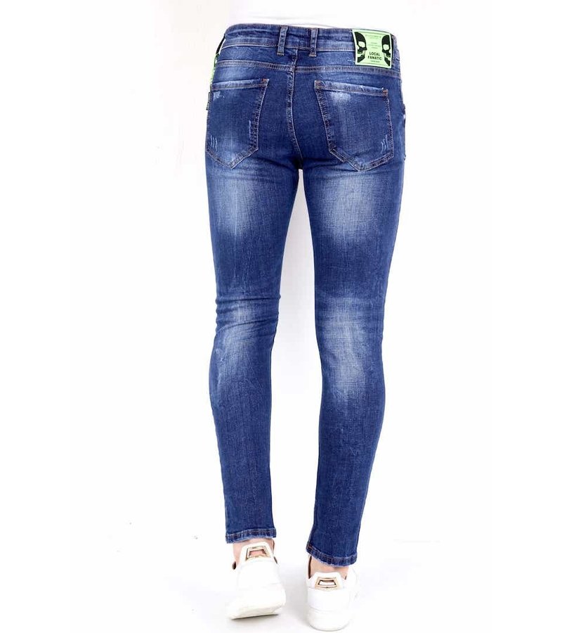 Local Fanatic Jeans Slim Salpicaduras Pintura  - 1005 - Azul