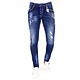 Jeans Rotos Salpicaduras Pintura - 1025 - Azul