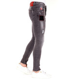 Local Fanatic Pantalones con manchas de pintura - 1032 - Gris