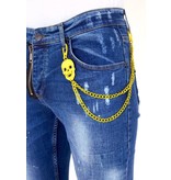 Local Fanatic Pantalones Rotos De Hombre - 1023- Azul