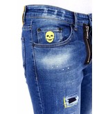 Local Fanatic Pantalones Rotos De Hombre - 1023- Azul