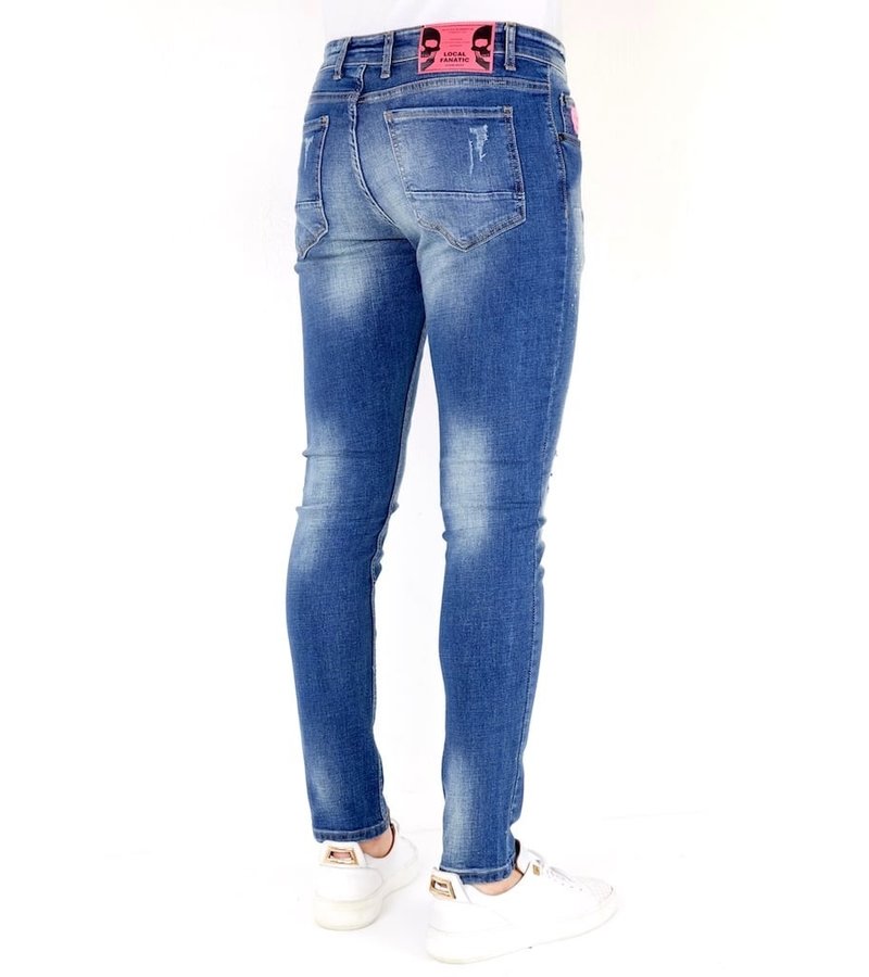 Local Fanatic Jeans Slim Salpicaduras Pintura  - 1036 - Azul