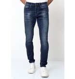 True Rise Pantalones Jeans Para Hombres Pitillos - D-3178 - Azul