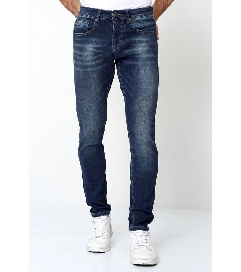 True Rise Pantalones Jeans Para Hombres Pitillos - D-3178 - Azul