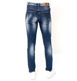 True Rise Pantalones Rotos Hombre - D-3134 - Azul