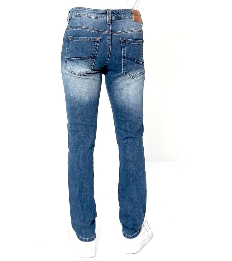 True Rise Jeans De Hombre - A-11027 - Azul