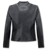 Bludeise Chaquetas De Cuero Moto Mujer - AY332 - Negro