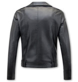 Bludeise Chaquetas de Cuero De Mujer - AY033 - Negro