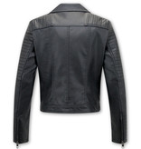 Bludeise Chaqueta De Cuero De Mujer - AY151 - Negro