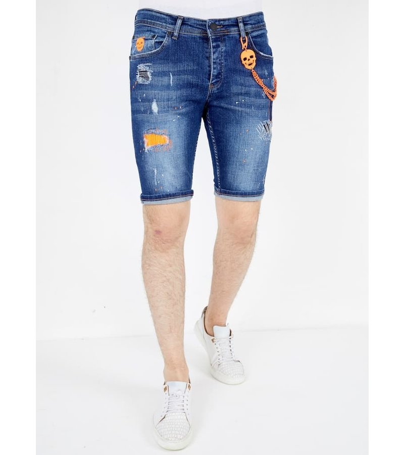 Local Fanatic Vaqueros Cortos Rotos Hombre - 1049 - Azul