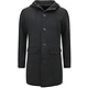 Abrigos Clásicos Con Capucha Para Hombre - QQC-8768 - Negro