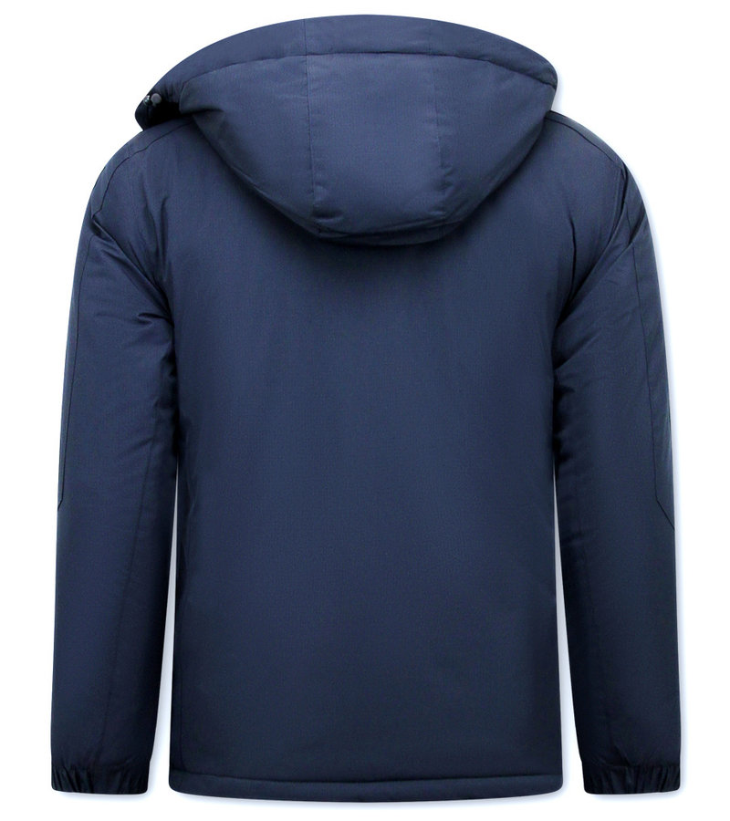 Beluomo Parka Hombre Capucha Pelo - 9732 - Azul