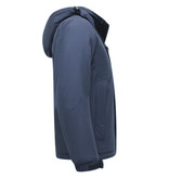 Beluomo Parka Hombre Capucha Pelo - 9732 - Azul