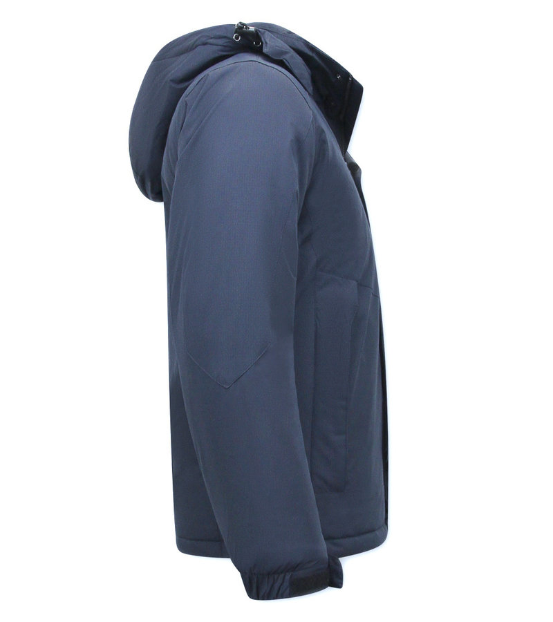 Beluomo Parka Hombre Capucha Pelo - 9732 - Azul