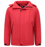 Beluomo Parka Hombre Capucha Pelo - 9732 - Rojo