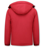 Beluomo Parka Hombre Capucha Pelo - 9732 - Rojo