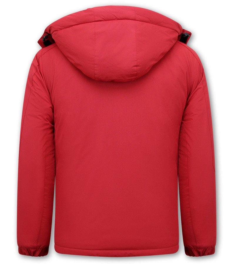 Beluomo Parka Hombre Capucha Pelo - 9732 - Rojo