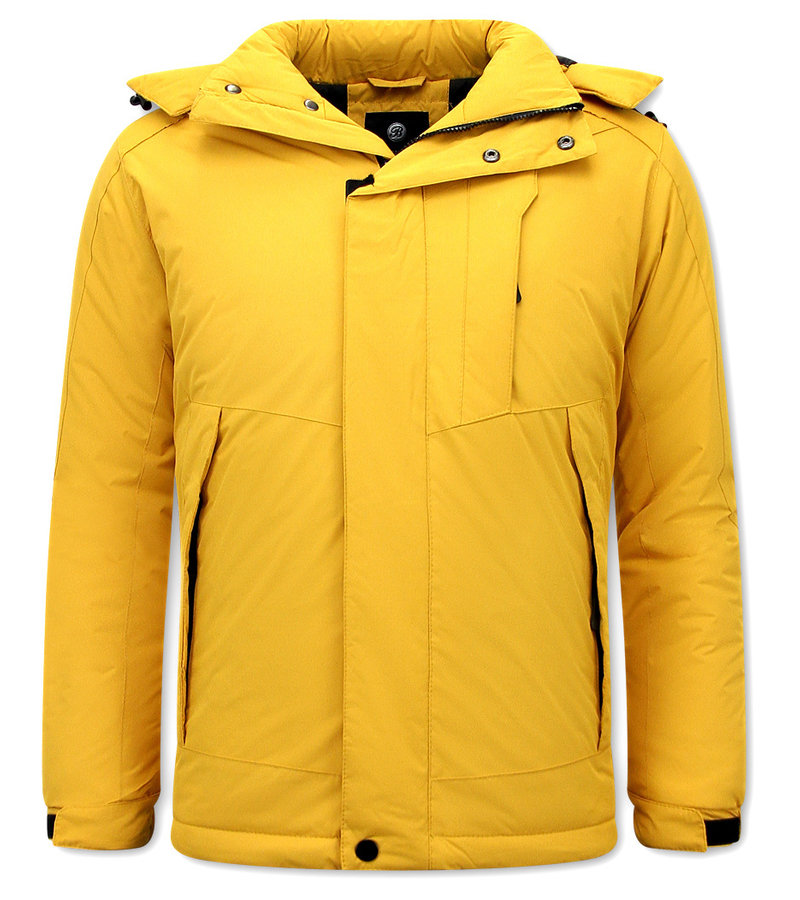 Beluomo Parka Hombre Capucha Pelo - 9732 - Amarillo