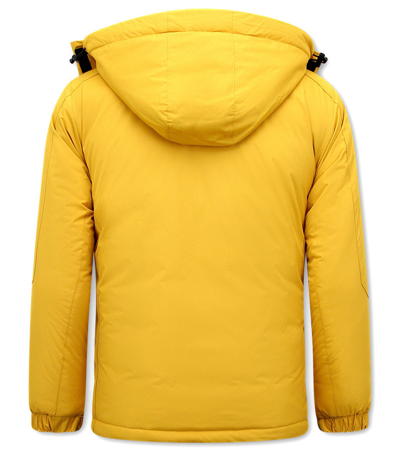 Beluomo Parka Hombre Capucha Pelo - 9732 - Amarillo