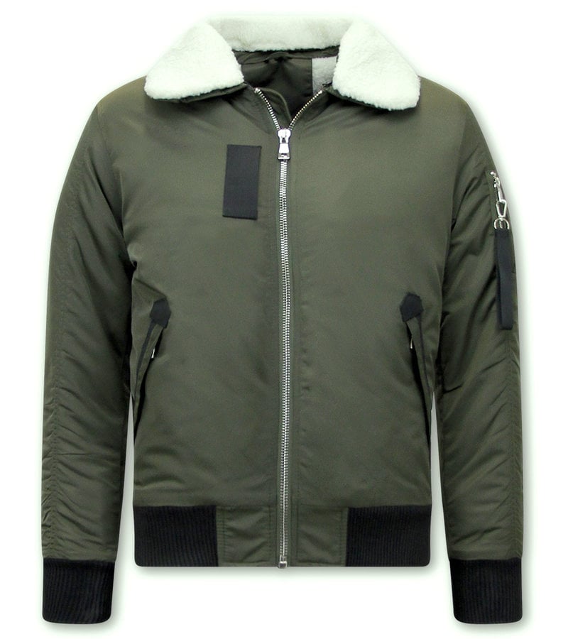 Y chromosome Chaqueta Bomber Para Hombre - H-3213 - Verde