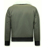 Y chromosome Chaqueta Bomber Para Hombre - H-3213 - Verde