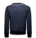 Y chromosome Chaqueta Bomber Para Hombre - H-3213 - Azul