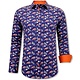 Camisa Con Estampado Slim Fit - 3091 - Azul
