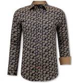 Tony Backer Camisas Estampadas Para Hombre - 3094 - Marrón