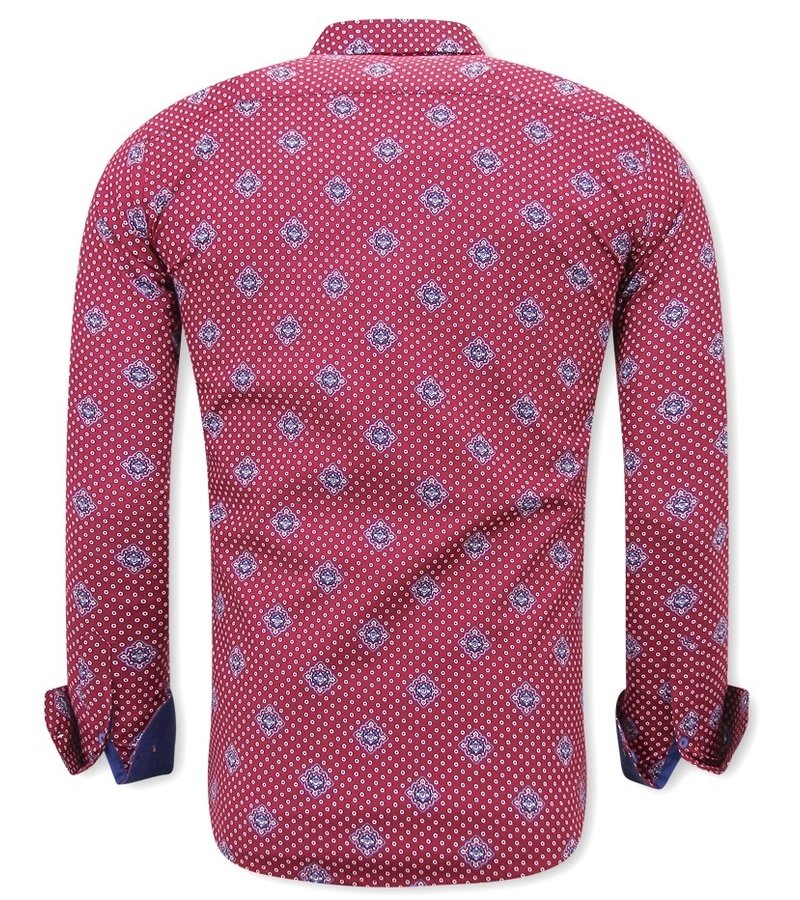 Tony Backer Camisas De Moda Para Jovenes Hombres - 3087 - Rojo