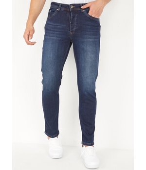 True Rise Pantalones Jeans Para Hombres Pitillos - DP09 - Azul