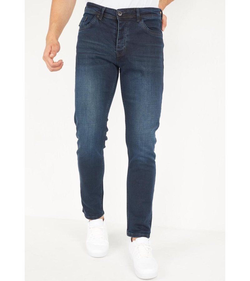 True Rise Regular Fit Jeans Anchos Para Hombre - DP11 - Azul
