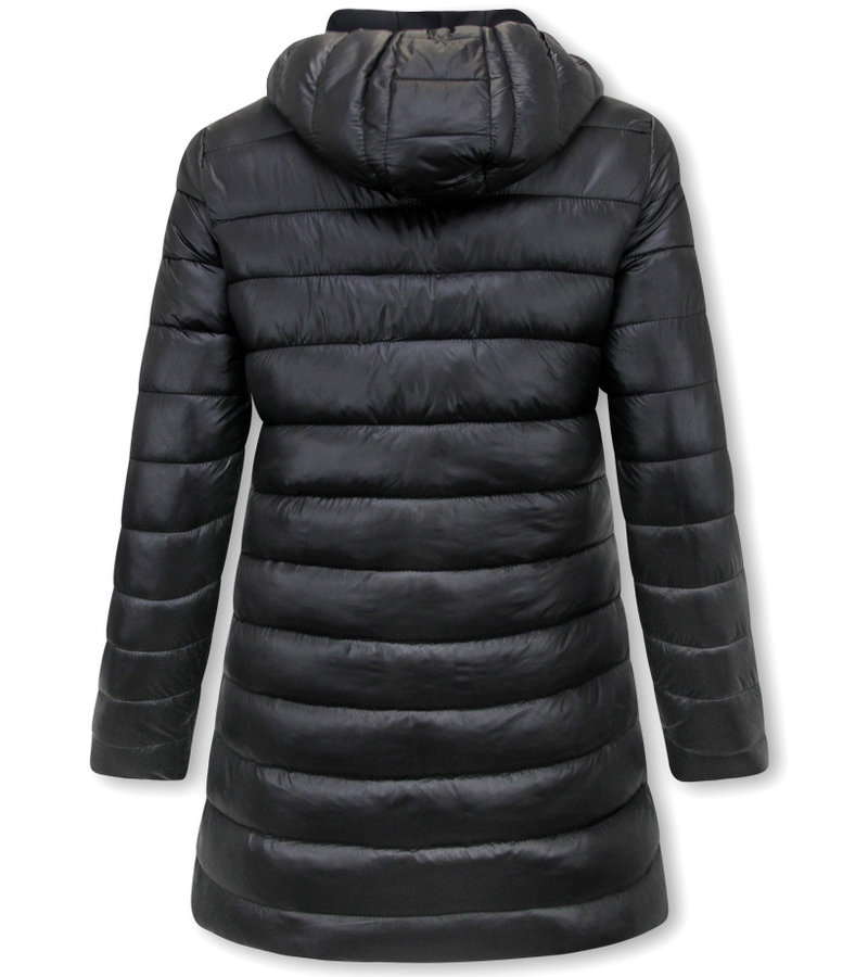 Gentile Bellini Reversibles Parkas Mujer Con Capucha - 2161-2162 - Negro