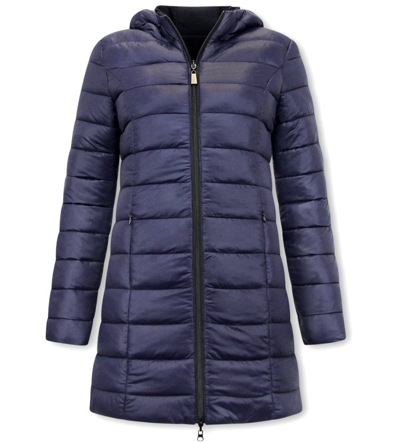 Gentile Bellini Reversibles Parkas Mujer Con Capucha - 2161-B - Azul