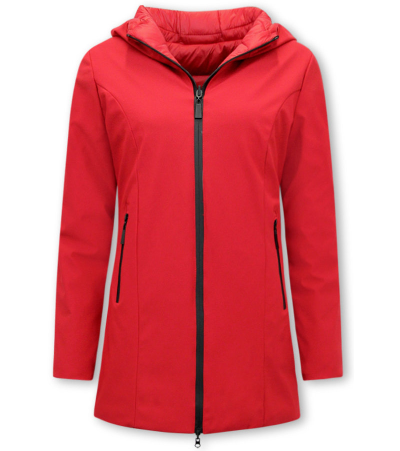 Gentile Bellini Reversibles Parkas Mujer Con Capucha - 2161-R - Rojo