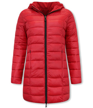 Gentile Bellini Parkas Reversibles Mujer Con Capucha - 2161-R - Rojo