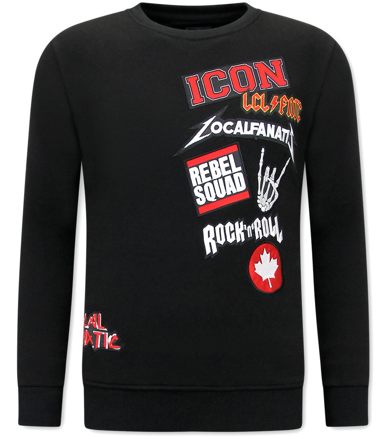 Local Fanatic Chandals Para Hombres ICON Rocks - 11-6508Z - Negro