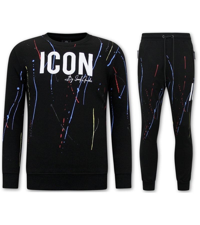 Local Fanatic ICON Painted Chandals Para Hombres - 11-6511R - Negro