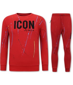 Local Fanatic ICON Painted Chandals Para Hombres - 11-6511R - Rojo