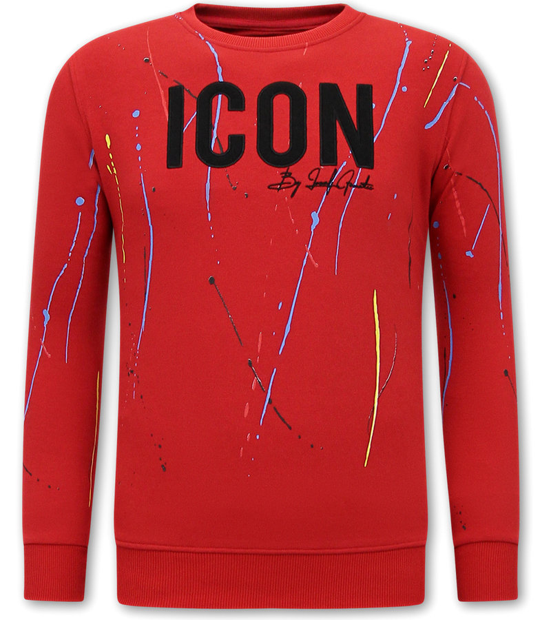 Local Fanatic ICON Painted Chandals Para Hombres - 11-6511R - Rojo