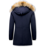 Matogla Mujer Parka capucha pelo - 7602 - Azul