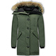 Mujer Parka capucha pelo - 7602 - Verde