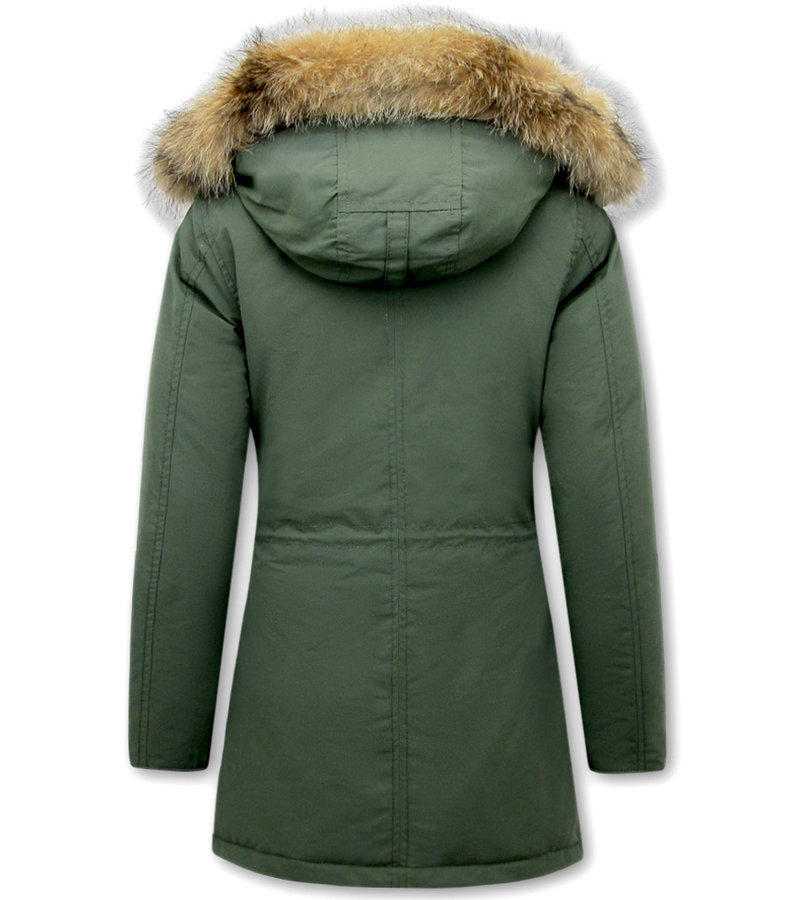 Matogla Mujer Parka capucha pelo - 7602 - Verde