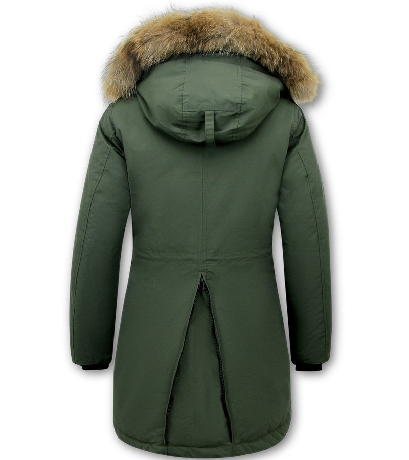 Matogla Mujer Parka capucha pelo - 7602 - Verde