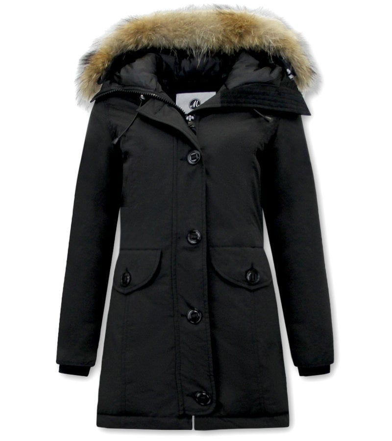 Matogla Parkas Mujer Con Piel - 8201 - Negro