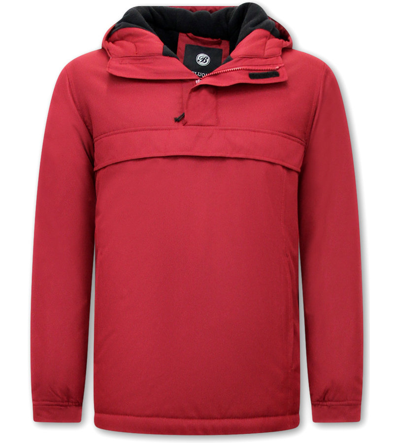 Beluomo Anorak Chaquetas De Hombre - 8592 - Rojo