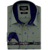 Gentile Bellini Camisa Floral Hombre Slim Fit - 3099 - Verde